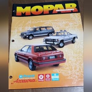 Mopar Chrysler Plymouth Dodge Trucks Accessories Brochure with Vintage Cars